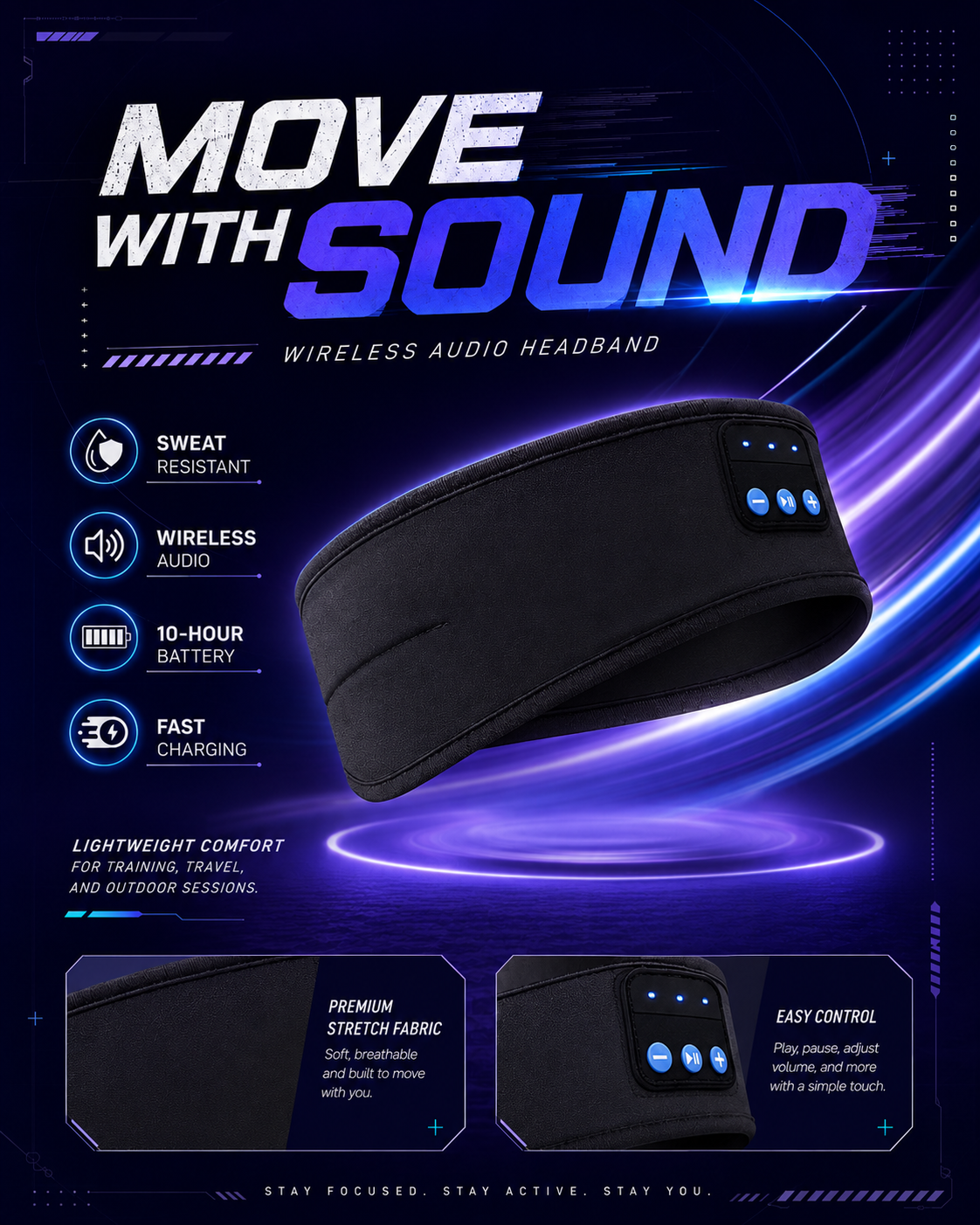 Bluetooth Headscarf Wireless